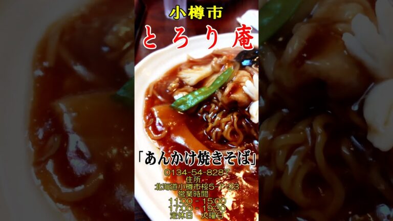 【北海道グルメ】小樽市「とろり庵　あんかけ焼きそば」 #vlog #あんかけ焼きそば #小樽グルメ #小樽ランチ