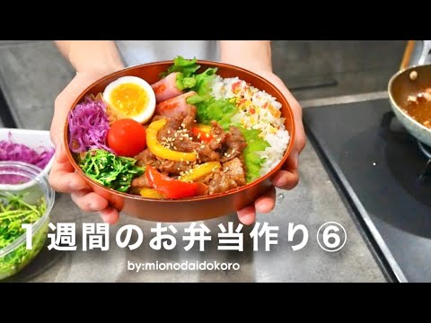 【今週のお弁当⑥】鶏肉のオイスターソース炒め／牛肉とパプリカの焼肉のタレ炒め／ドライカレー【作り置き活用】
