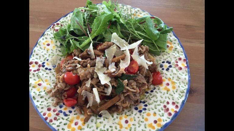 牛肉となめこのタリアータ