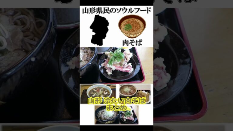【肉そば】冷たい肉そばまとめ 山形県 ショート動画 #Shorts