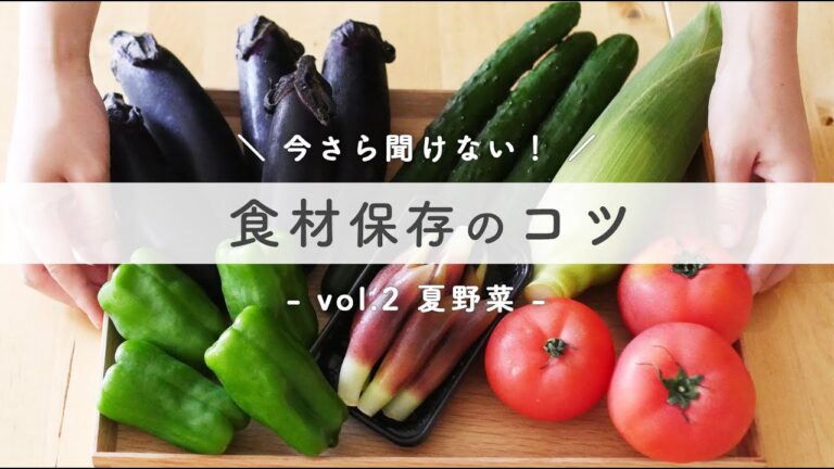 【節約生活の救世主！】夏野菜の冷蔵保存テク&アレンジ自在作り置き｜まとめ買い食材のストック術♪