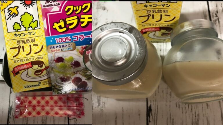 キッコーマン豆乳プリン味でプリン作ってみた。森永ゼラチン　Pudding 作業時間6分位　簡単で甘さ控えめ、美味しい