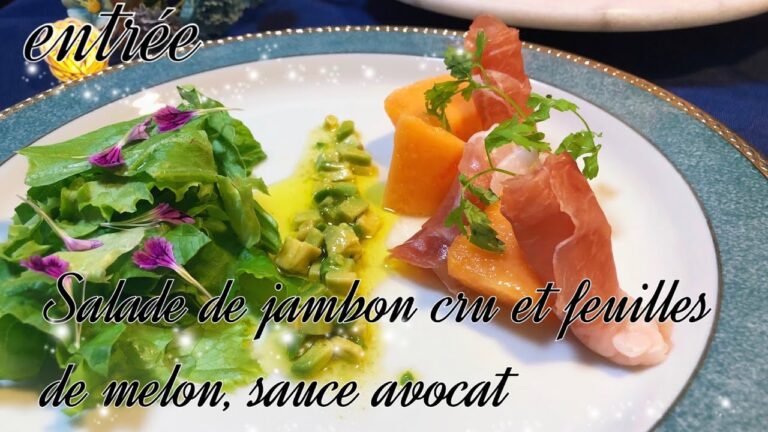 【婚礼料理】おうちで超簡単に作れる、前菜！生ハムとメロンのサラダ、アボカドソース
