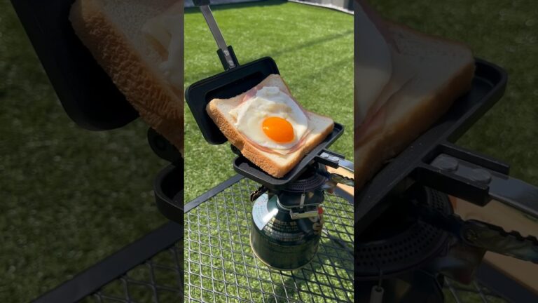 【おうちキャンプ】お庭でホットサンド🥺🥪GW中の朝ごはんに😳💗