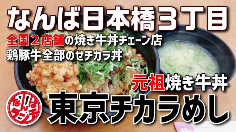 西日本でここでしか食べられない！元祖焼き牛丼屋のチカラ丼【なんばランチ/東京チカラめし 大阪日本橋店】
