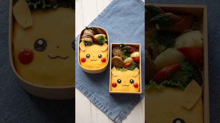 @omuriceboy0621 オムライス兄さんのドヤ顔ケチャップでオムライス弁当作ったよ！#お弁当 #キャラフード #キャラ弁 #オムライス #ピカチュウ ＃ポケモン #pokemon