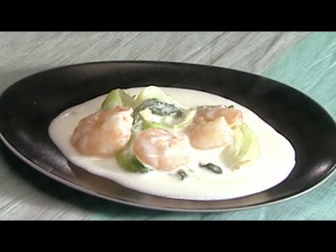 えびとチンゲン菜のクリーム煮