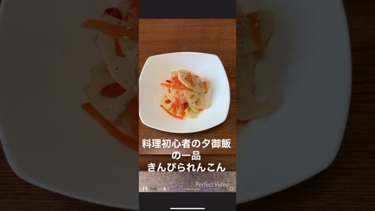 料理初心者の夕御飯の一品 きんぴられんこん