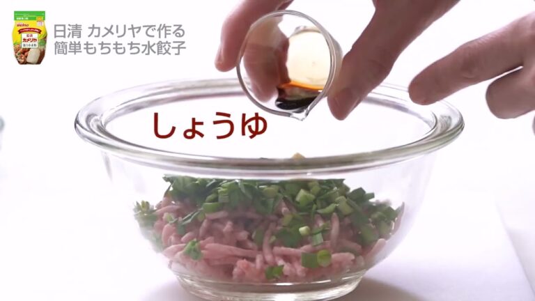 日清 カメリヤで作る　簡単もちもち水餃子
