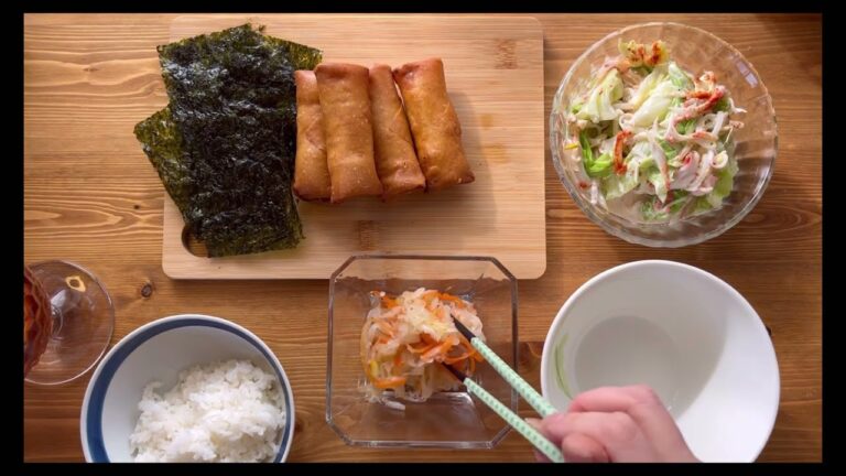 【ASMR 咀嚼音】春巻き定食を食べた【Eating Sounds 】