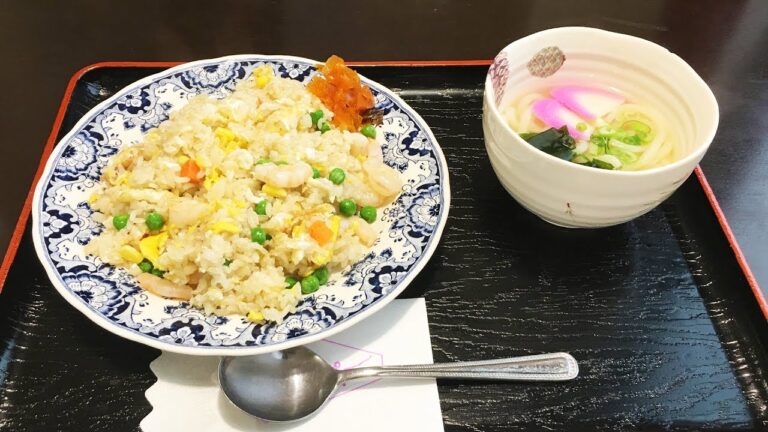 エビピラフ＆ミニうどん ホテルつちや ランチ 岡城城下町