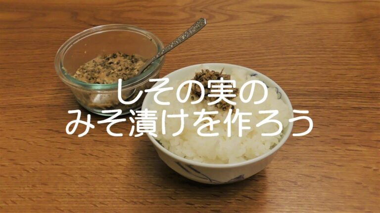 しその実のみそ漬けを作ろう
