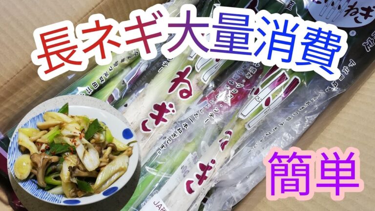 【ネギ大量消費】　長ネギたっぷりマヨポン炒め　【簡単料理】 Stir-fried mayopon with plenty of green onions [Easy cooking]