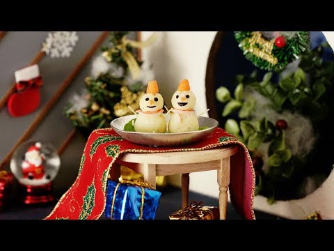 【コロンと可愛い】ミニチュア雪だるまポテサラ⛄️