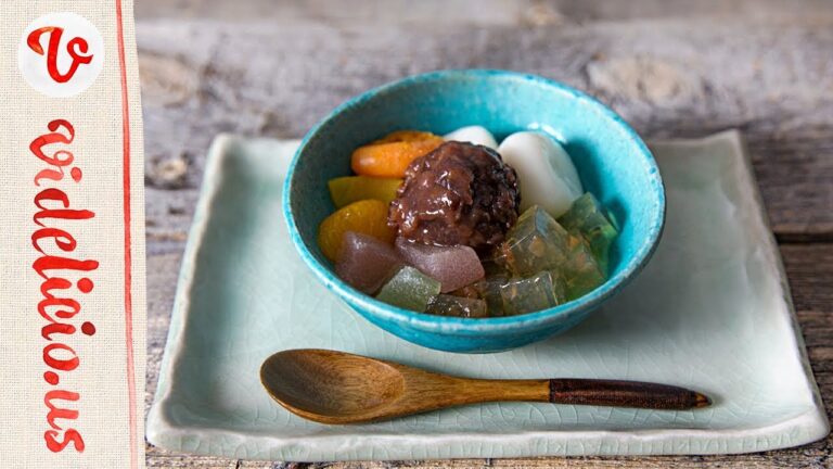 キラキラと光る梅酒寒天が入った和のひんやりスイーツ♪梅あんみつ ｜How to make plum“Anmitsu”