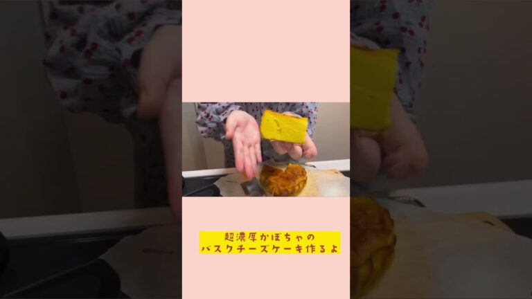 【vlog】超とろとろ濃厚かぼちゃのバスクチーズケーキ作って食べる。🎃🧀