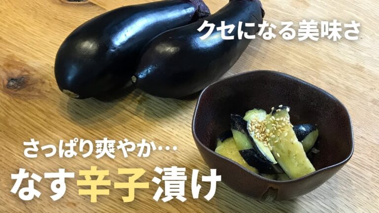 絶品！クセになる【なす辛子漬け】ご飯のお供やお酒のアテにぴったり♪