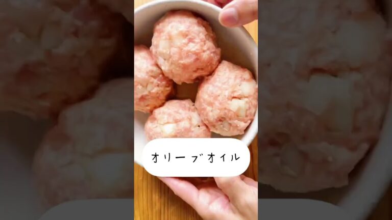 修正版 レンジでチーズインハンバーグ #料理 #cooking #簡単レシピ #shorts
