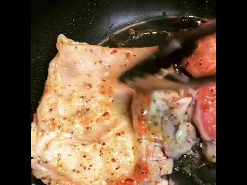 鳥モモ肉の塩レモンステーキ