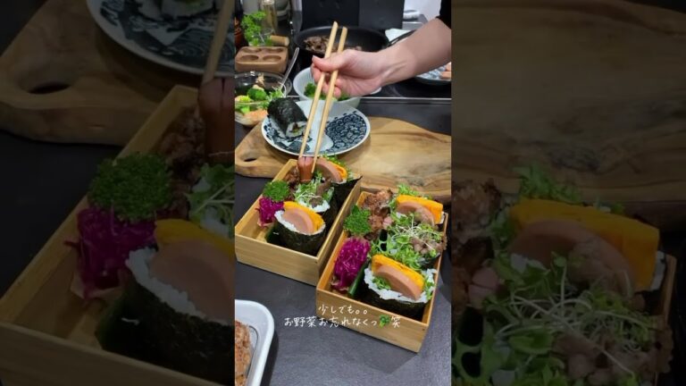 簡単🎵巻いていくだけ海苔巻き弁当　お花見にレッツゴー　#お弁当 #キキ弁 #旦那弁当 #food #lunchbox #lunch