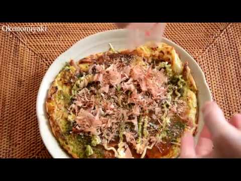 [Cooking] Okonomiyaki Japanese foods 長芋を使ったお好み焼き ふわっとして美味しい