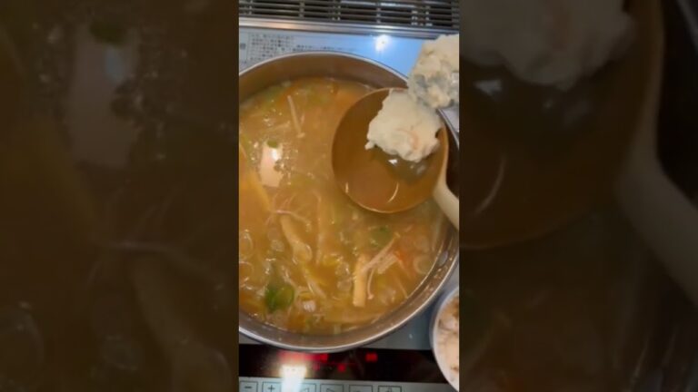 野菜たっぷりタラ汁【簡単汁物】 #shorts  #タラ汁