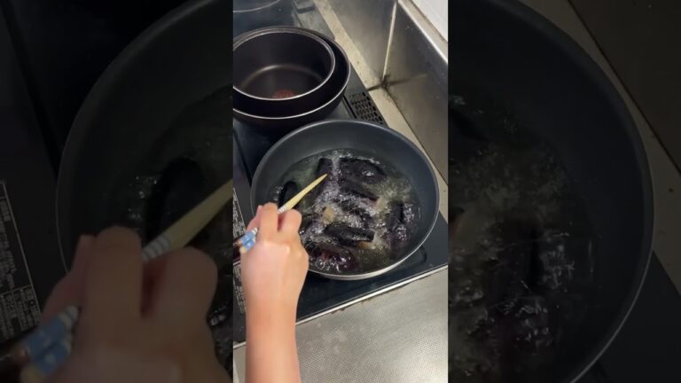 【激うま！茄子の素揚げ】めちゃんこ美味いよ！　#なすび #料理音