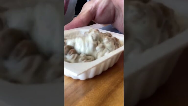 【逆再生】ミツカンとろっ豆納豆を元気に混ぜたよ。ネバネバがふわふわしててオススメだよ。