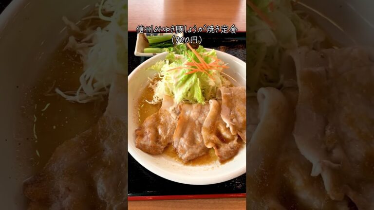 【幻の豚を味悪！信州みゆき豚生姜焼き】道の駅グルメ/オアシスおぶせ（長野） #Shorts