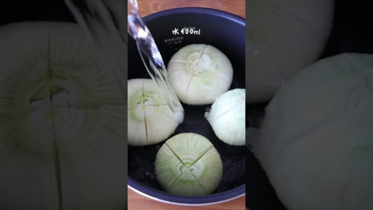 太らない電気圧力鍋レシピ【新玉ねぎの丸ごと出汁煮】の作り方・レシピ  #shorts