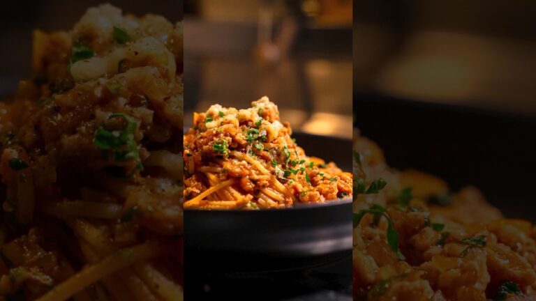 肉好きが二度見するミートソースパスタ