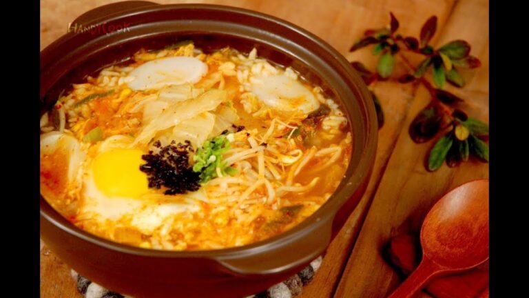 キムチと豆もやしのグッパ(김치콩나물국밥)_韓国料理レシピ(일어자막)JP ver.