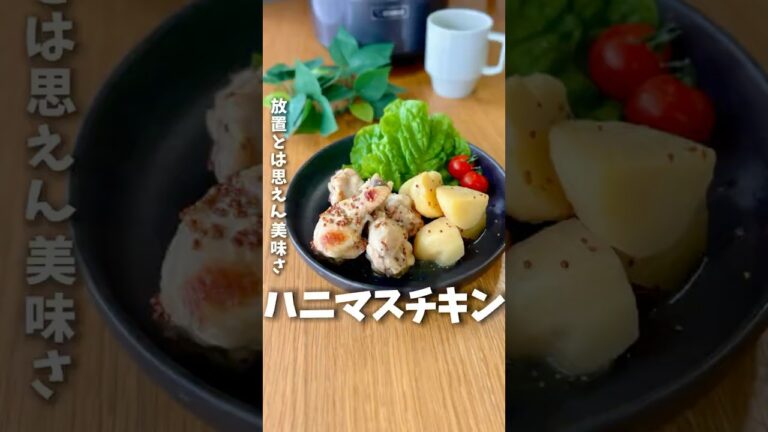 炊飯器で放置！？ハニーマスタードチキン　#簡単レシピ #炊飯器レシピ #ズボラ飯 #料理 #手羽元 #時短レシピ #shorts