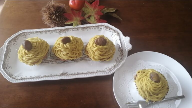 秋です、栗のシーズンで食べたい定番!!　【モンブラン】の作り方　　　　　#秋の定番　#冷凍保存栗　#さつまいもでかさ増し　#マロンクリーム