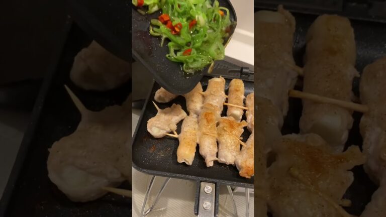 【おつまみ編】ネギの肉巻き〜ネギの青い部分を添えて　#宅飲み#家キャン#shorts