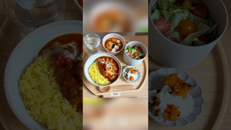 バターチキンカレー献立