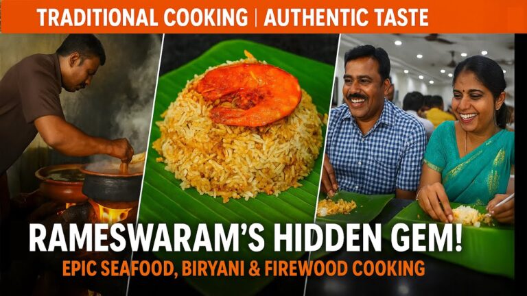 ラーメーシュワラムで最高のシーフード体験🍤 | ジェヤホテルの伝統的なビリヤニと薪焼き料理 | 観光