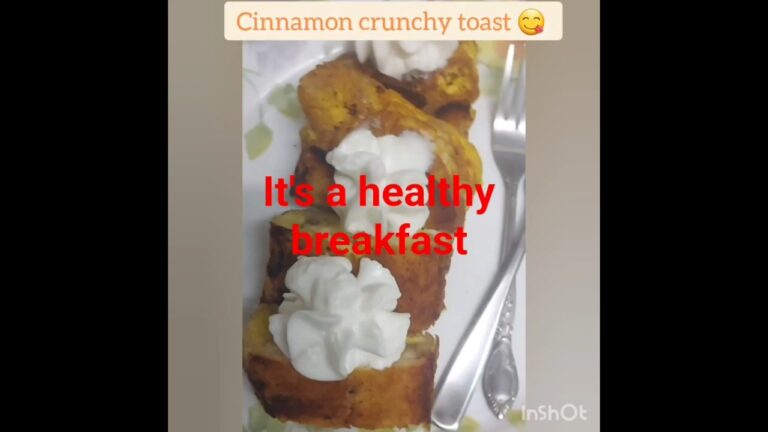 It's too healthy, breakfast 😋 cinnamon bread crunchy toast 😋