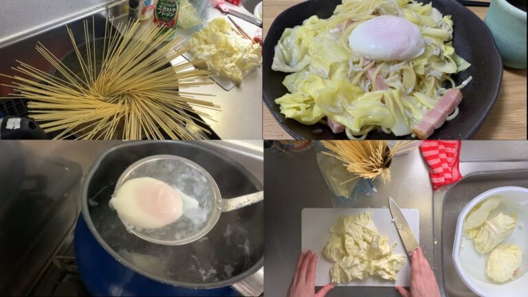 【初投稿】乳化させやすい！キャベツとしらすのペペロンチーノの作り方！