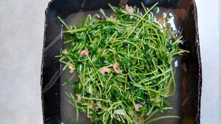 豆苗の中華蝦炒め