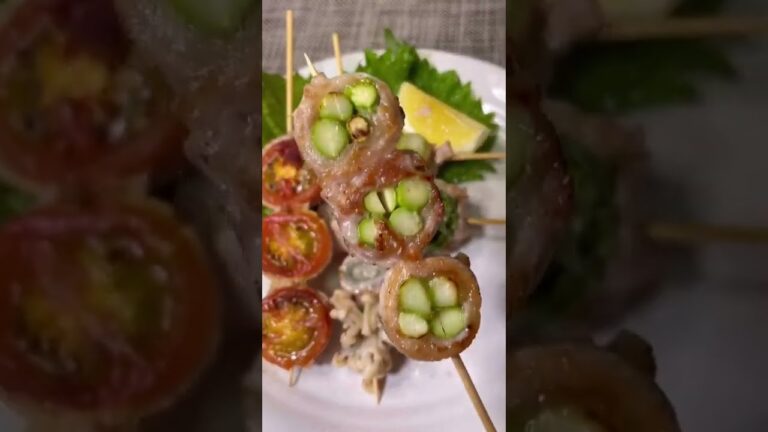 【おうち居酒屋】野菜の豚バラ巻き串