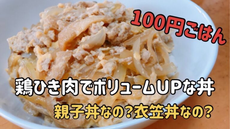 100円どんぶり　鶏ひき肉でボリュームUP