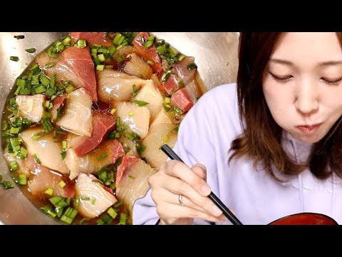 twitterでバズっていた料理を作ってみた！刺身のニラだれ漬け