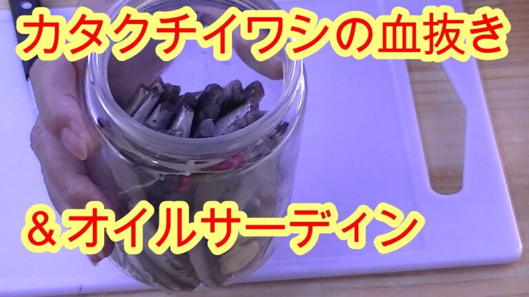 カタクチイワシのオイルサーディンを圧力鍋で作る＆究極の血抜き津本式（自己流）NON-GMO オーガニック。無添加。