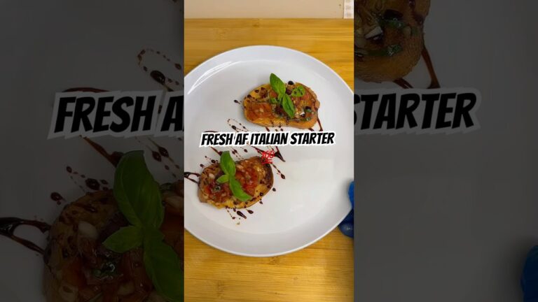 Bruschetta that’s crunchy, juicy, and full of flavor 🍅🔥 Try this easy Italian recipe at home!