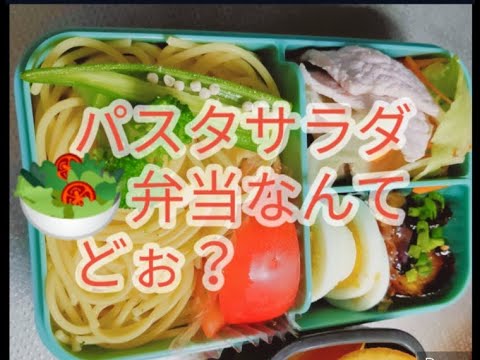 パスタサラダ弁当　お弁当作り＃04 　高1息子のお弁当