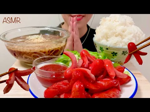 【タコさんウィンナーと白飯 ASMR】EATING SOUNDS |  Japanese foods~ TAKOSAN wiener and Soba | Not Talking