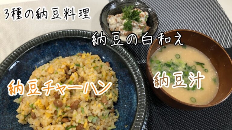 高齢者やシニアの健康ご飯『3種の納豆料理』でタンパク質摂取【親と食べたい届けたい】