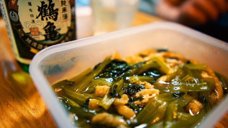 【故郷の母へお便り】小松菜と油揚げの煮びたし。