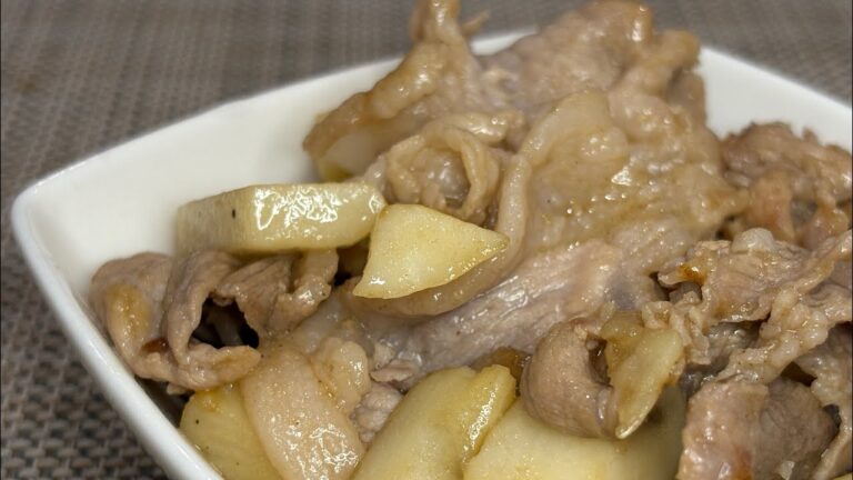 【シャキとろ新食感】長芋と豚こまの甘辛炒め｜ご飯が進む10分おかず